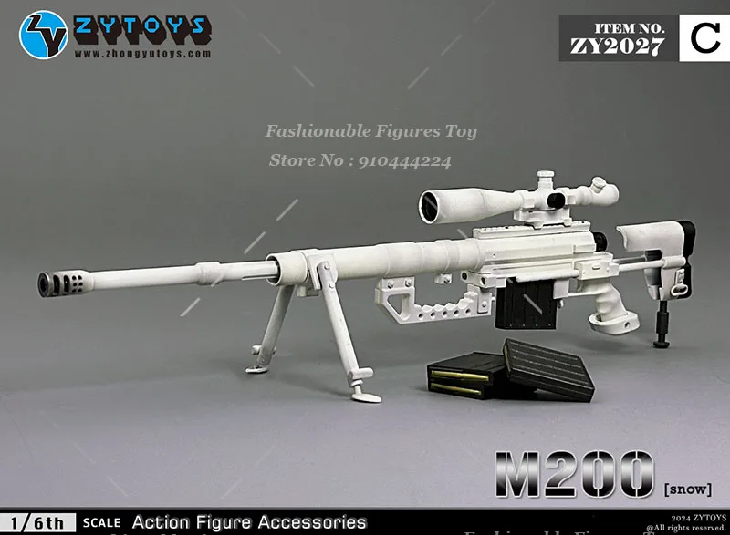 Zytoys zy2027 escala 1/6 m200 rifle de atirador plástico militar arma de combate modelo caber 12 Polegada figura ação corpo bonecas