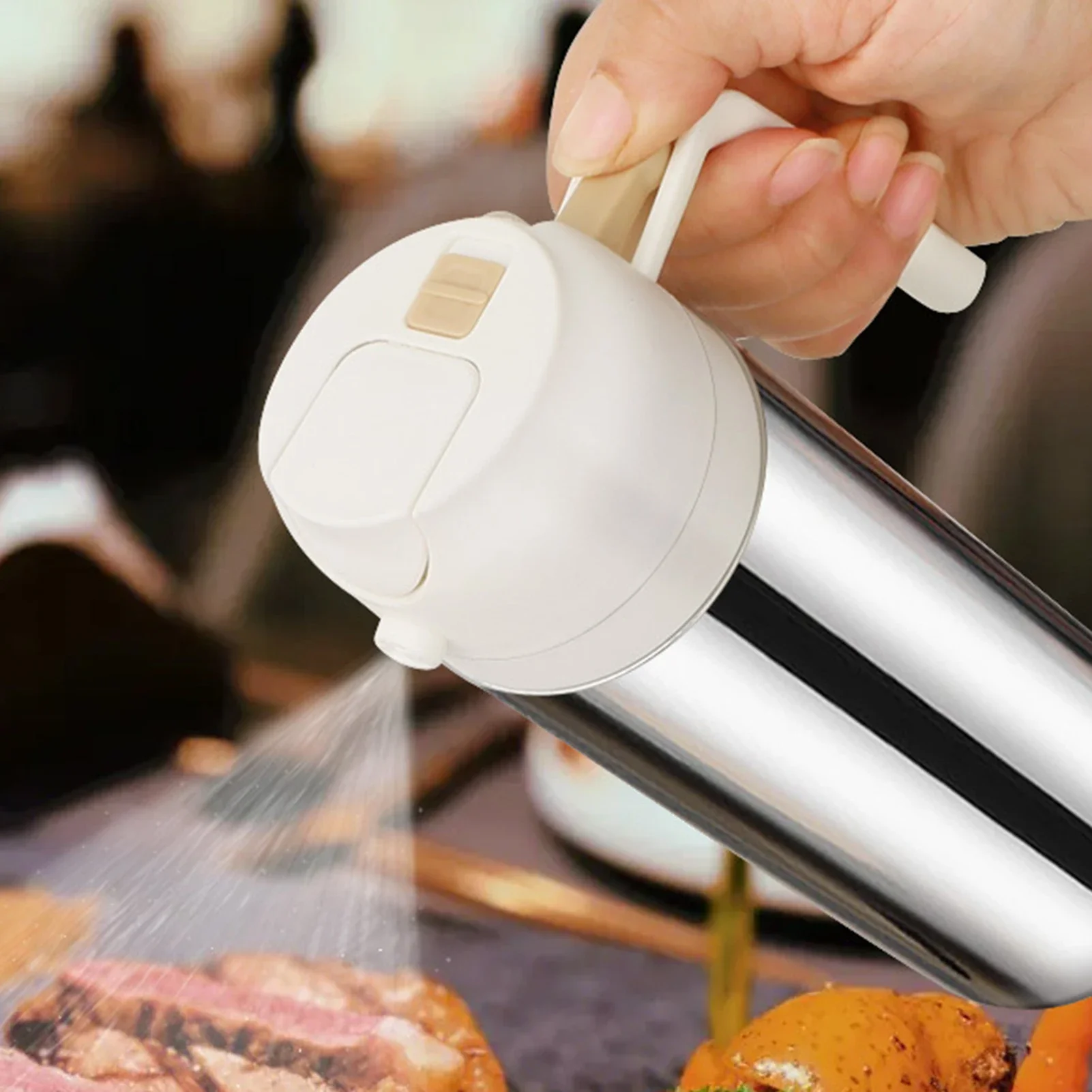 304 Stainless Steel Sprayers Oil Bottle High Quality Cruet Container For Cooking Accessories