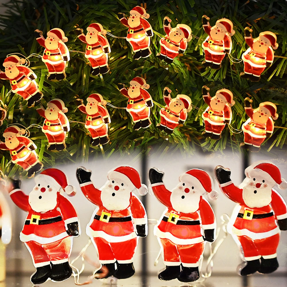 

2025 Новый год, Рождество, Санта-Клаус, гирлянда, рождественская елка, подвеска, веселая рождественская елка, декоративные огни, подарок для вечеринки