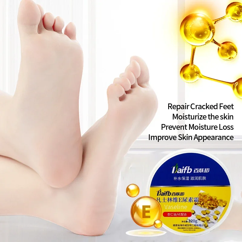 Anti Crack Drying Foot Cream Cracked Feet Repair Heel Cracking Hand Dead Skin Removal Urea Vitamin E Mask Moisturizing Care 120g