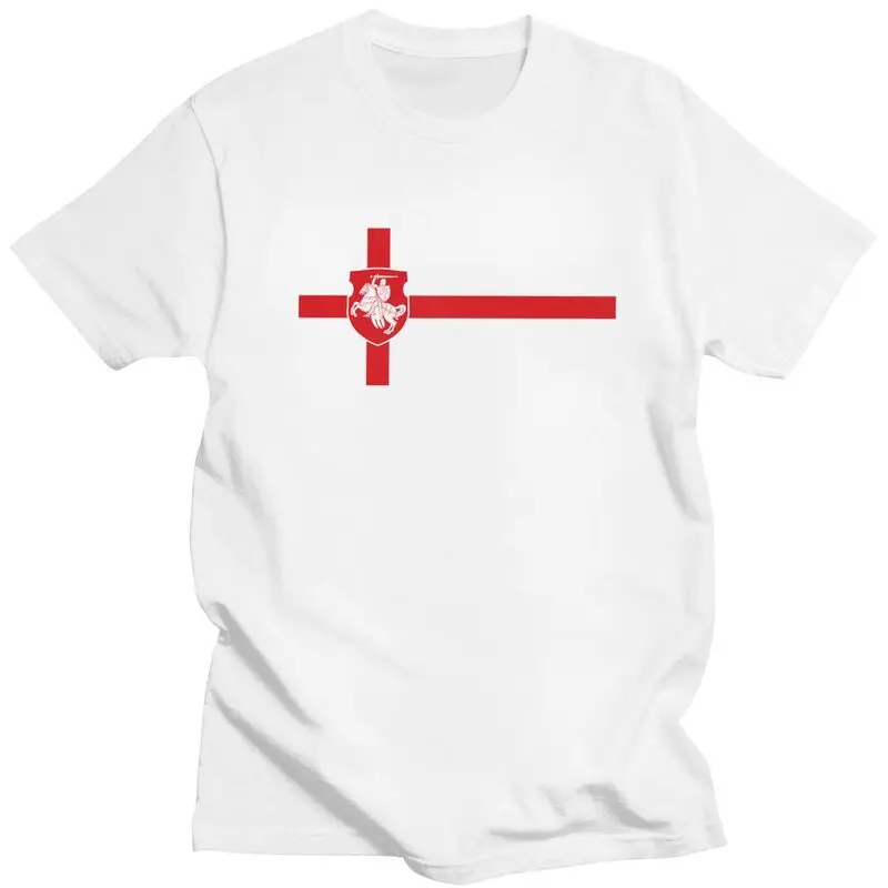 Custom Mens Coat Of Arms Belarus Flag T Shirts Short Sleeve Cotton Tshirt T-shirt Leisure Belarusian Patriotic Tees Clothes