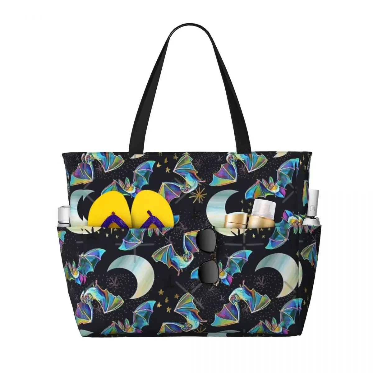 Bloodsucker Buffet Creepy Cute Bat Beach Travel Bag, Tote  Customizable Practical Daily Shoulder  Multi-Style Pattern