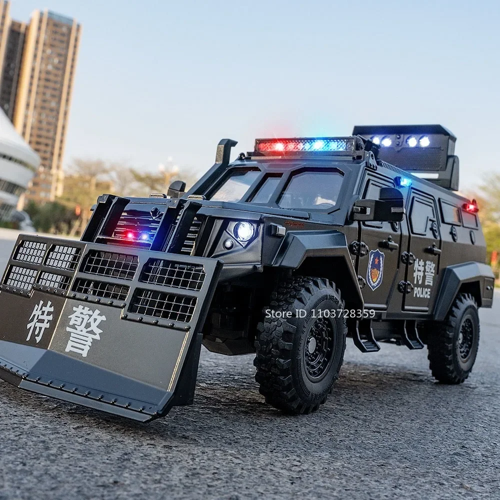 1:24 Spinosaurus Sabertooth Armored Vehicle Model Toys Alloy Diecast Sound Light Doors Opened Pull Back for Boys Festival Gifts