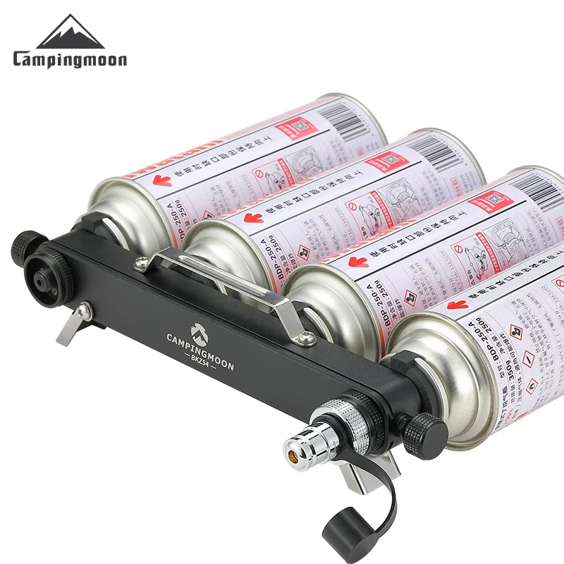 CAMPINGMOON Z-SG Adaptador de gas con punta de bambú para estufa doméstica - Compatible con manguera de caucho japonesa para conexión de gas de montaña