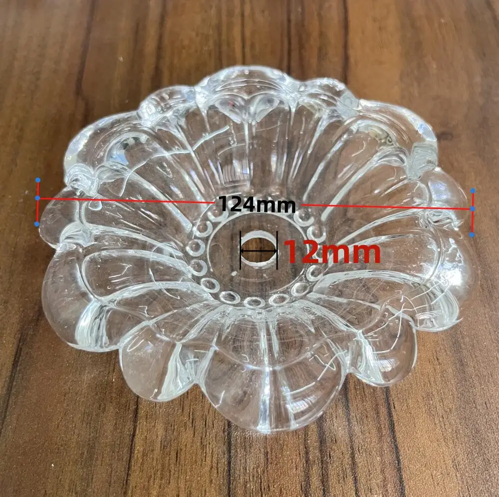Dia:124MM Glass Shisha Hookah Ashtray 12mm/Hole Hookah Coal Tray Chicha Plate Water Smoking Accessories image 2