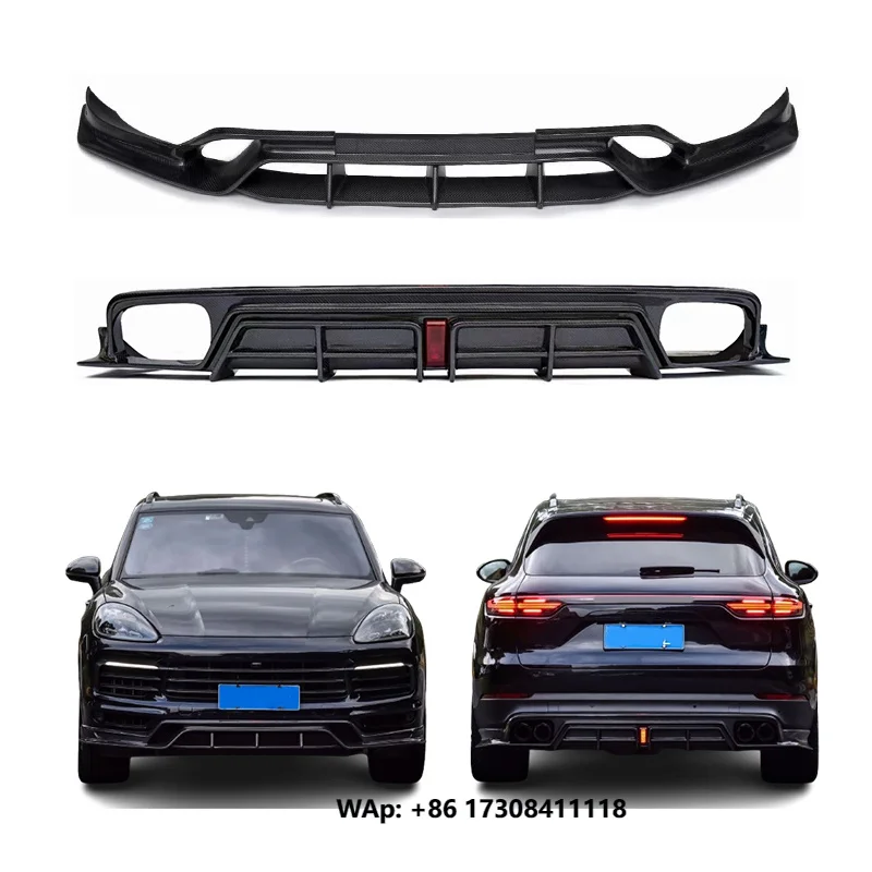 2018-2023 9Y0 GTS Car Modification and Upgrade Front Bumper Carbon Fiber Front Lip Rear Bumper Rear Lip