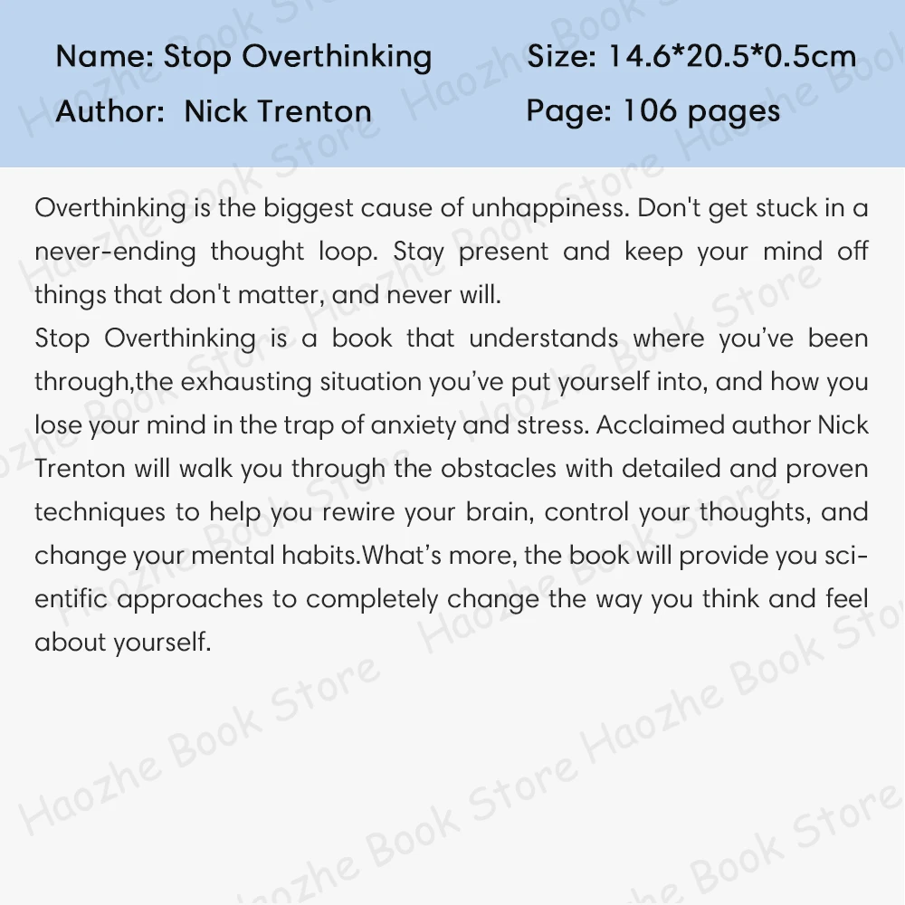 Stop Overthinking: 23 Techniques to Relieve Stress, Stop Negative Spirals, Declutter Your Mind, and Focus on the Present