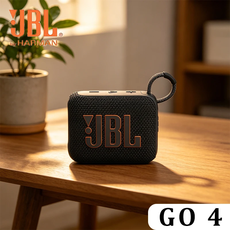 Altavoz Bluetooth JBL GO4 Music Gold Brick de Cuarta Generación, Altavoz Portátil para Ciclismo al Aire Libre, Camping, Subwoofer Impermeable