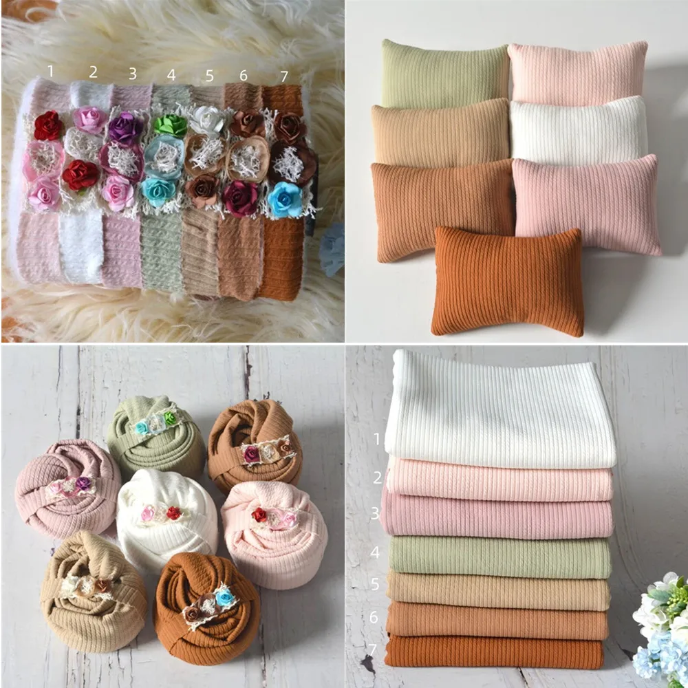 

Newborn Photography Headband Stretch Wrap Backdrop Studio Baby Photo Props Accessories Pillow Infant Swaddling Fotografia