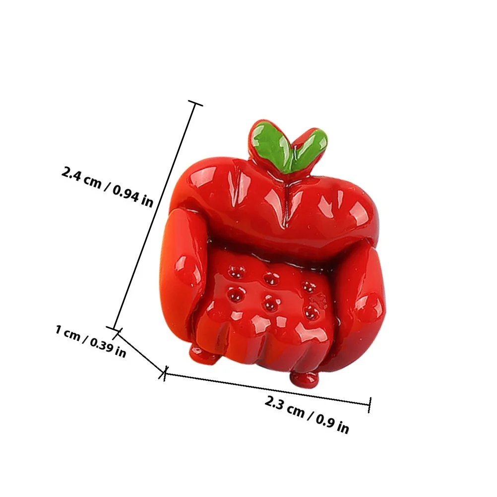 12 Uds Mini fruta sofá encanto resina Diy funda de teléfono decoración artesanía accesorios simulación sofá para Clip de pelo ornamento decoración de la casa