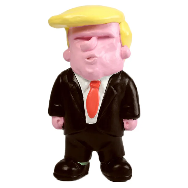 Trump pet dog toy, presidential dog with strong teeth, bite resistance, and sound making canvas dog toy, pet training - F054