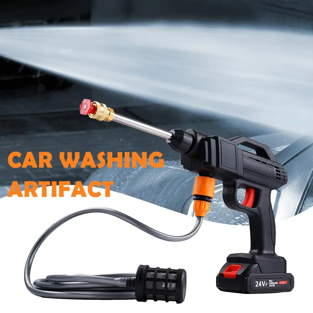 High Pressure Spray Water Gun 24V/48V Cordless Pressure Washer Portable Car Cleaner EU/US/UK/AU Plug