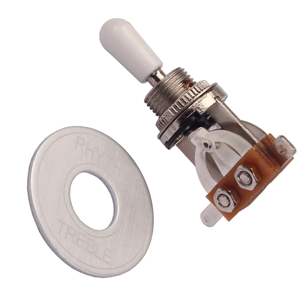 

3 Way Toggle Switch Electric Guitar Parts Rhythm Treble Ring Strong Copper Aluminium Construction Easy Install Replacement DIY