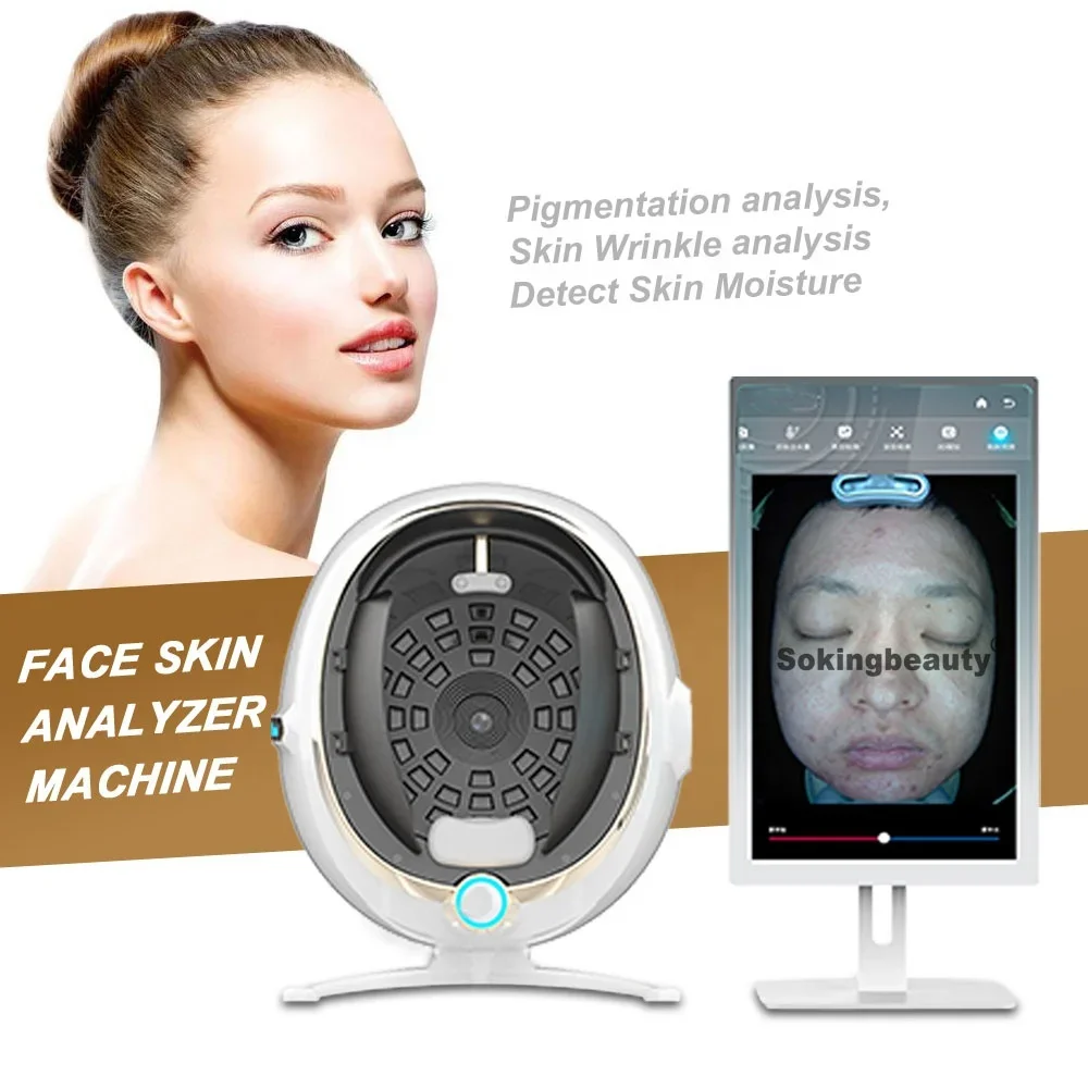 Hot Sale Products 21.5 Inch Pad 3d Magic Facial Face Hair Skin Analyzer Mirror Skin Analysis Machine for Analyze Skin Problems