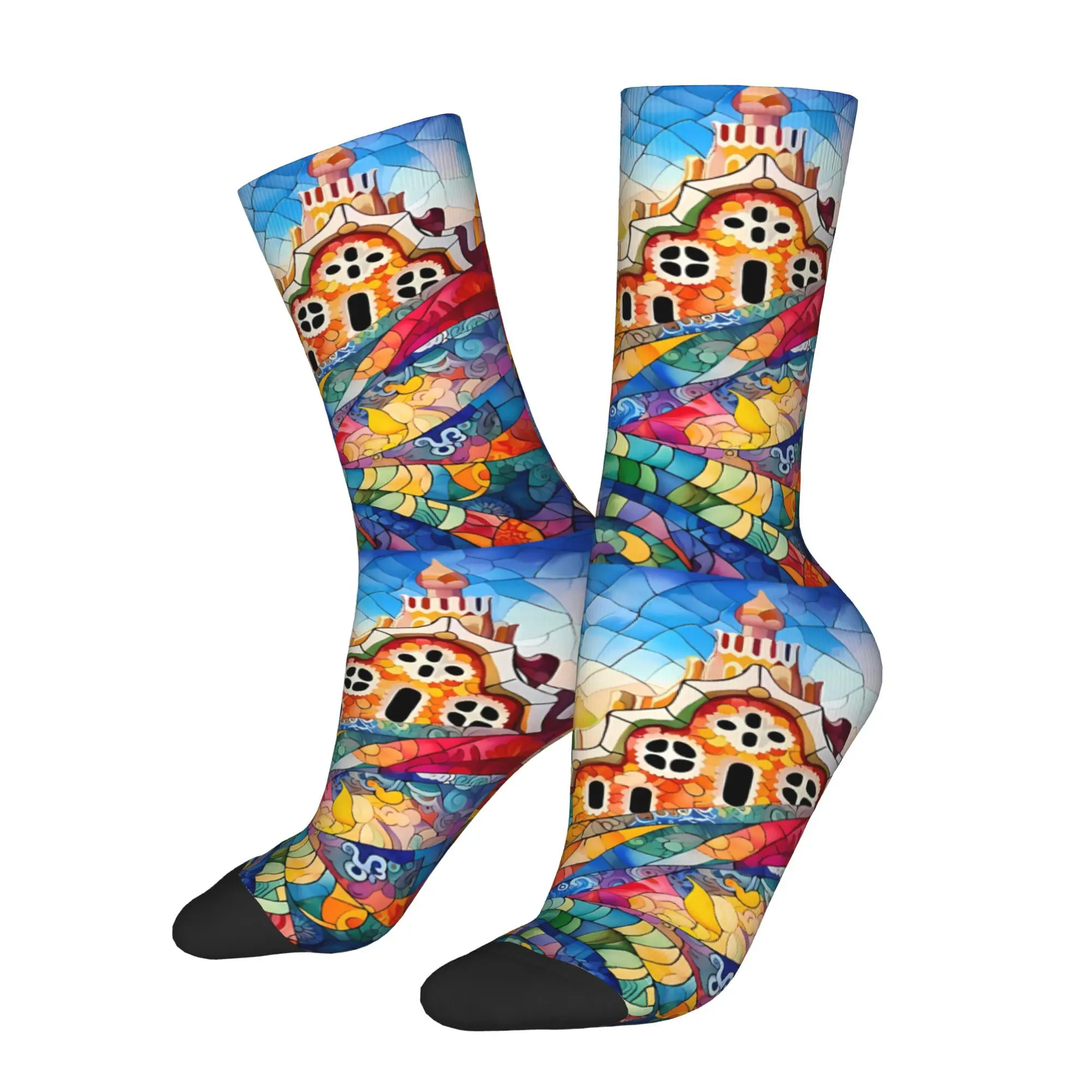 

Barcelona Gaudi Park Socks Male Mens Women Summer Stockings Harajuku