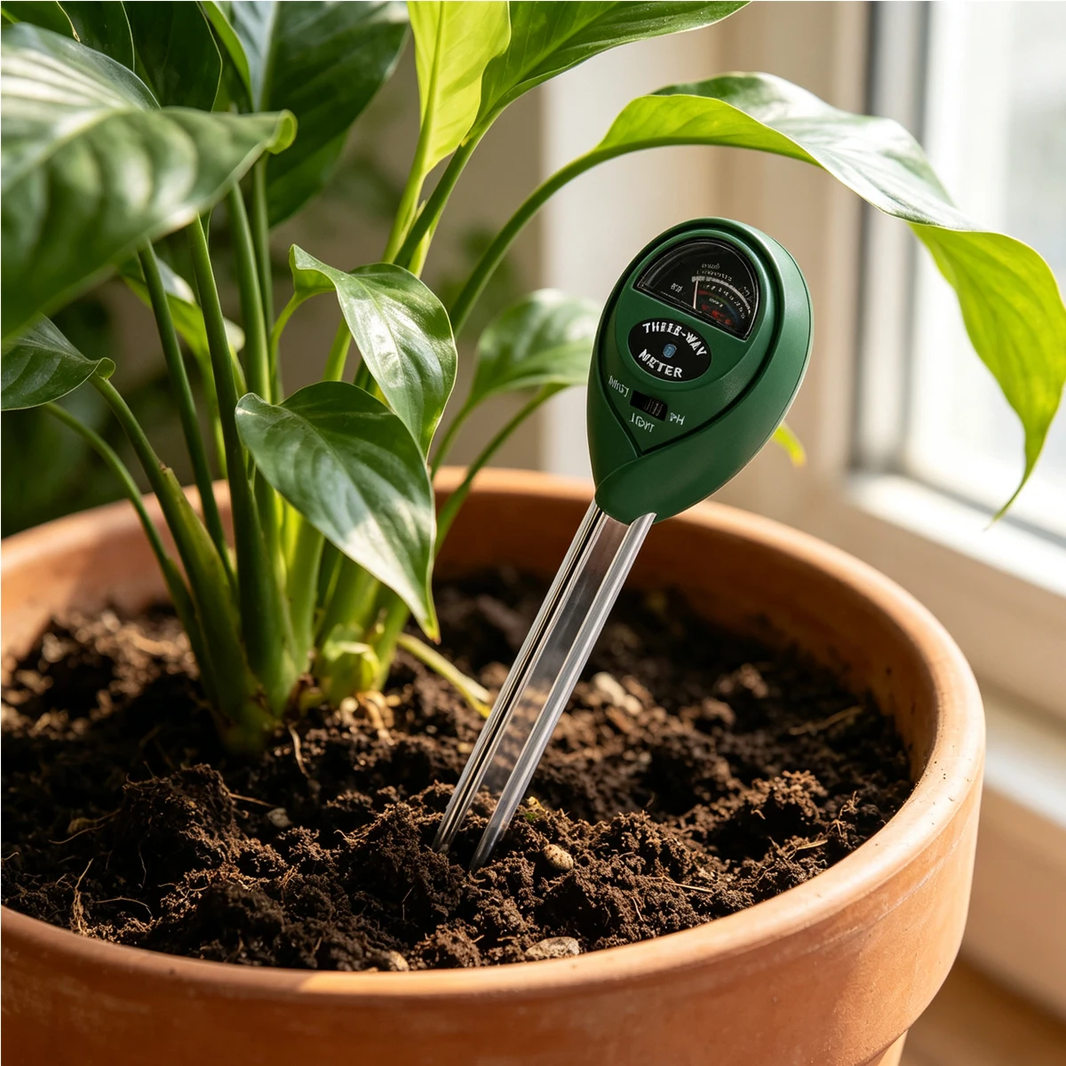 3 in 1 Soil PH Meter Sunlight Acid-base Humidity Tester Garden Flowers Sensor Plant Moisture Meters for Plants Pots Measuring