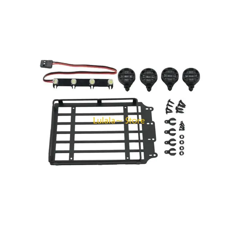 

Y4QA Toy Car Decoration Luggage Carriers and Ladder Modified Kits for 1/18 Crawler Toy