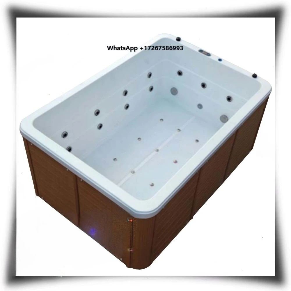 HG Wholesale Family  Rectangular Swimming Pool Spa Exercise Endless Pool Smart Outdoor 4 Person Swim Spa Hot Tub Dual Zone