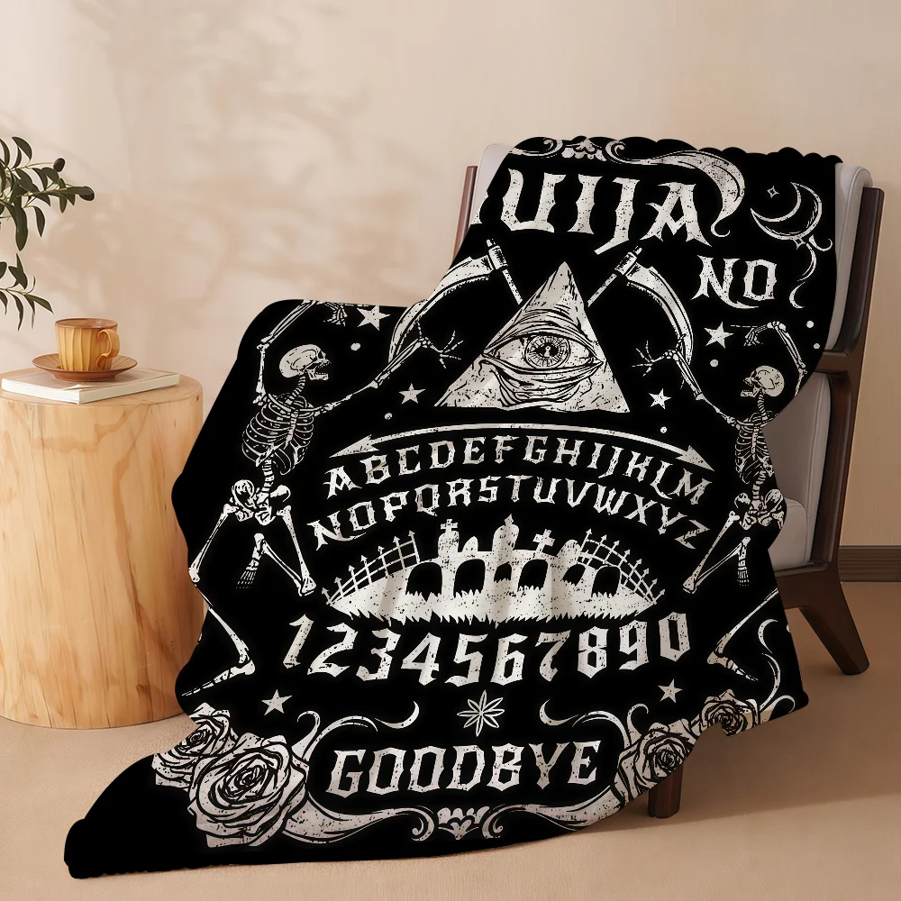 Ouija Board Gothic Blanket Soft Warm And Thick Perfect For Bedroom Living Room Bed Sofa Camping Picnic Office Gift