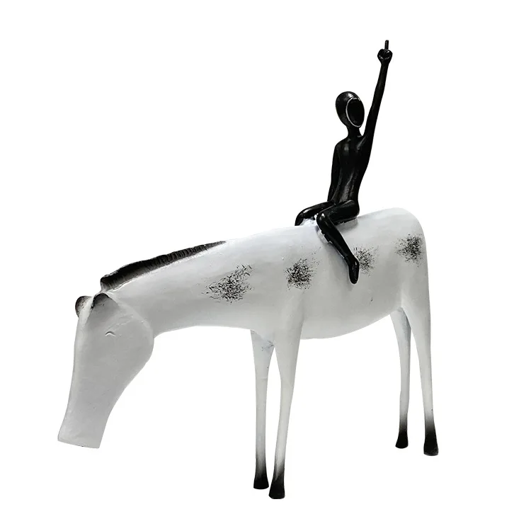 

Chinese-style resin horse ornaments model room study antique creative animal ornaments ornaments