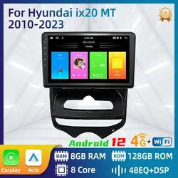Car Radio Stereo for Hyundai ix20 ix-20 2010 -2023 Manual AC 2 Din Android Multimedia Carplay GPS Navigation Autoradio Head Unit
