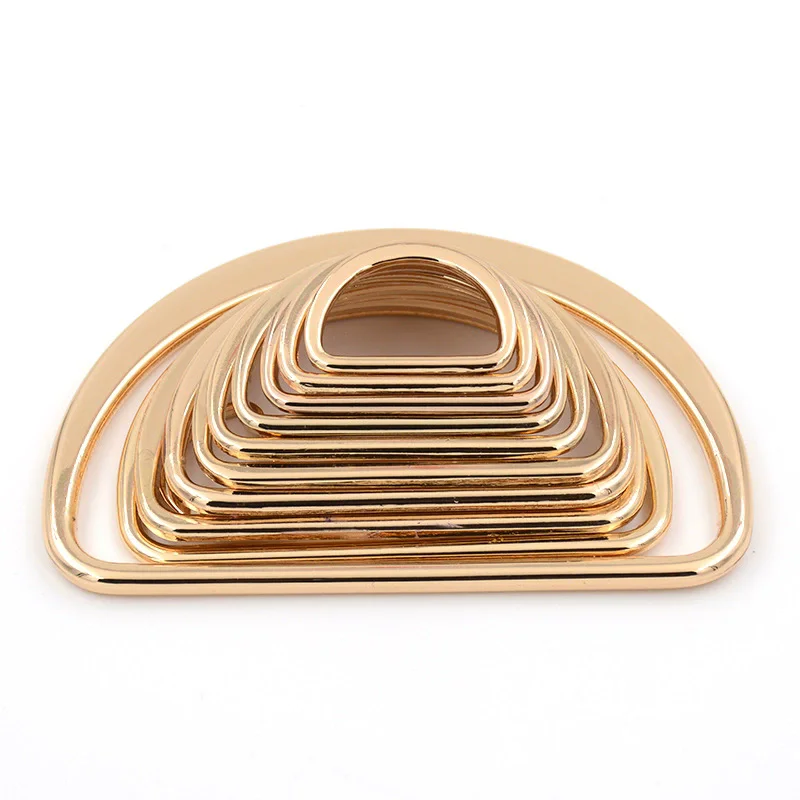 10Pcs 10-75mm D Ring Metal Hook Buckle Webbing Strap Carabiner Rings Bag Clip Hooks Connection Belt Loop Collar Buckles Hardware