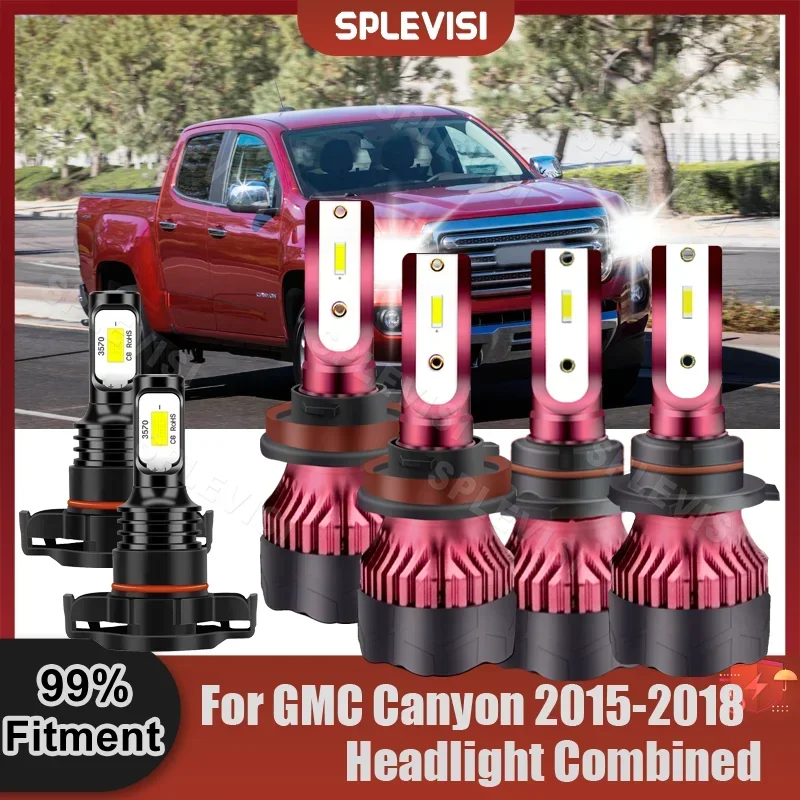 

Xenon White High Low Beam Fog Lamp Car led 12v For GMC Canyon 2015 2016 2017 2018 Headlight Foglight Conversion Kit