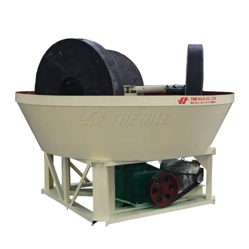 2026 CE Promotional Gold 3 Rollers Wet Pan Mill Grinding for Sale Gold Stone Grinding Mills
