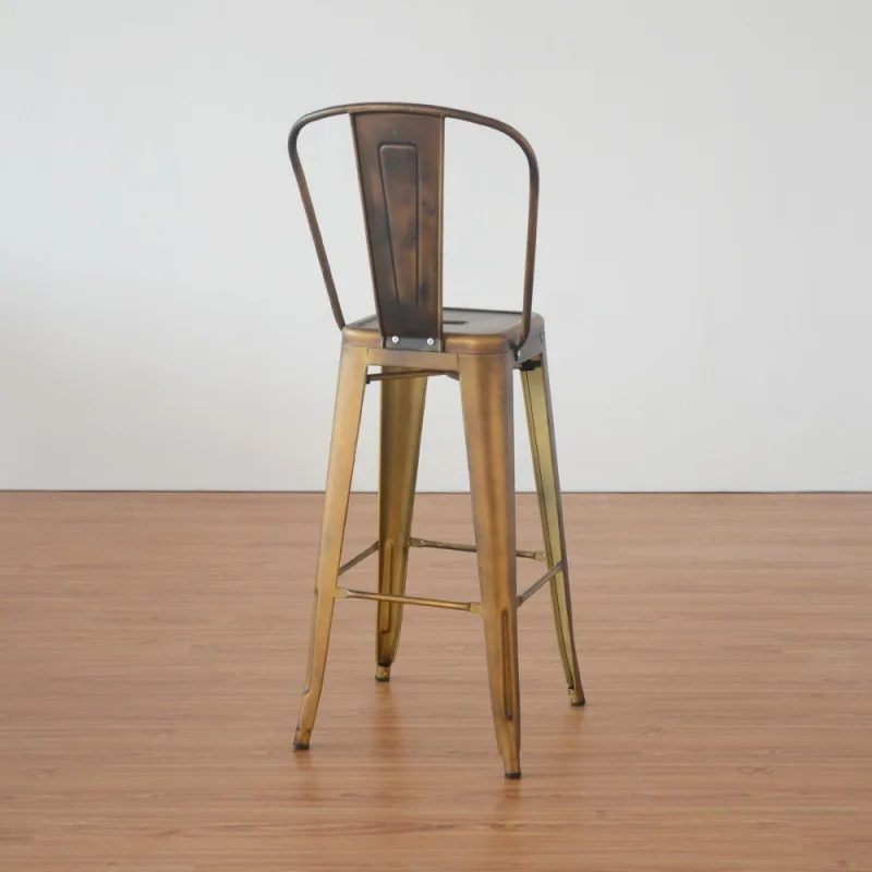 Simple style wrought iron retro bar chair