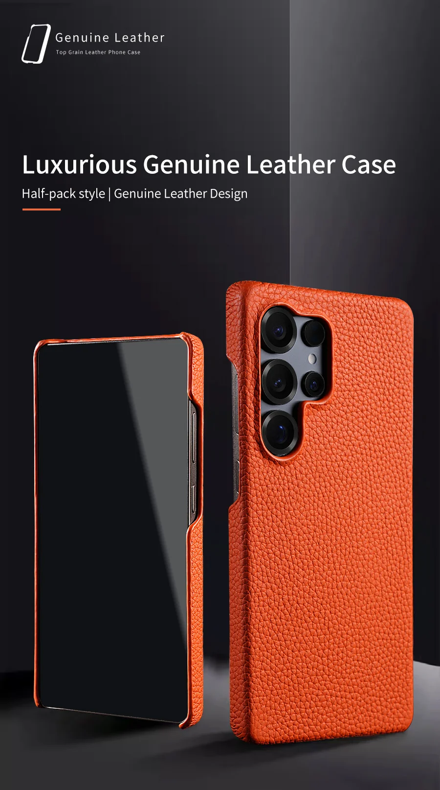 for Magsafe Case for Samsung Galaxy S26 S24 S25 Ultra Plus Natural Cowhide Leather Magnetic Protector Luxury Phone Back Cover