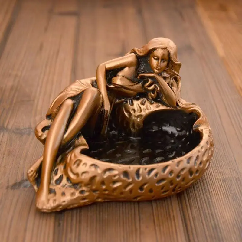 

Элегантная пепельница для сигарет и сигар в виде русалки, декоративная подставка для пепла, украшение для дома и офиса, аксессуар для сигар и сигарет