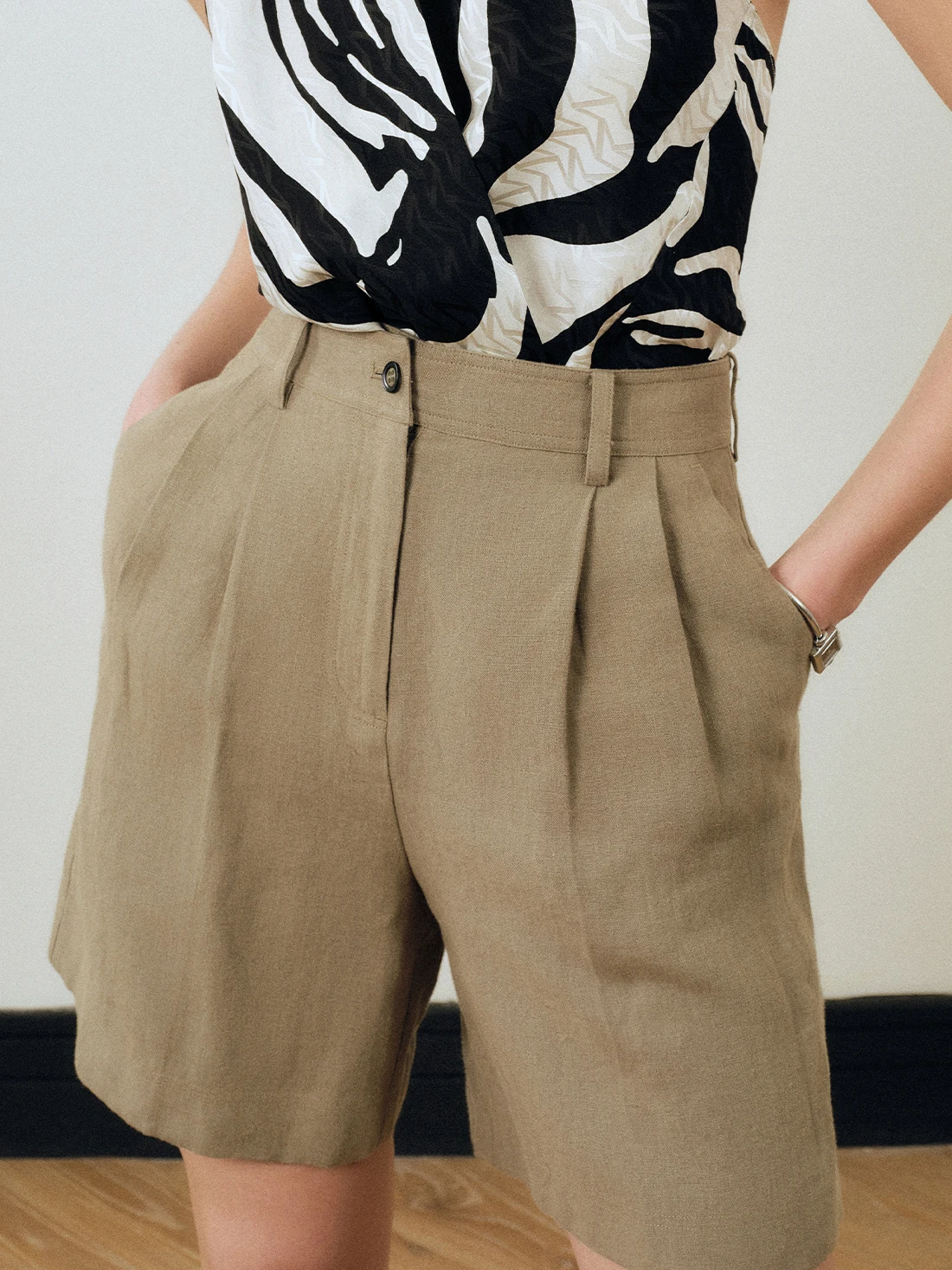 

Vintage l Linen Summer orts High Waist Straight Leg Pants Waed Denim Commute Sle Simple Design Casual Trousers