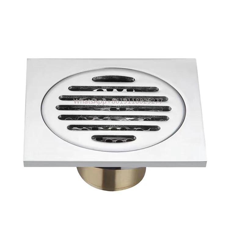 

manufacturer custom bathroom square chrome 10cm floor drain shower europe modern style stainless steel floor drain silver