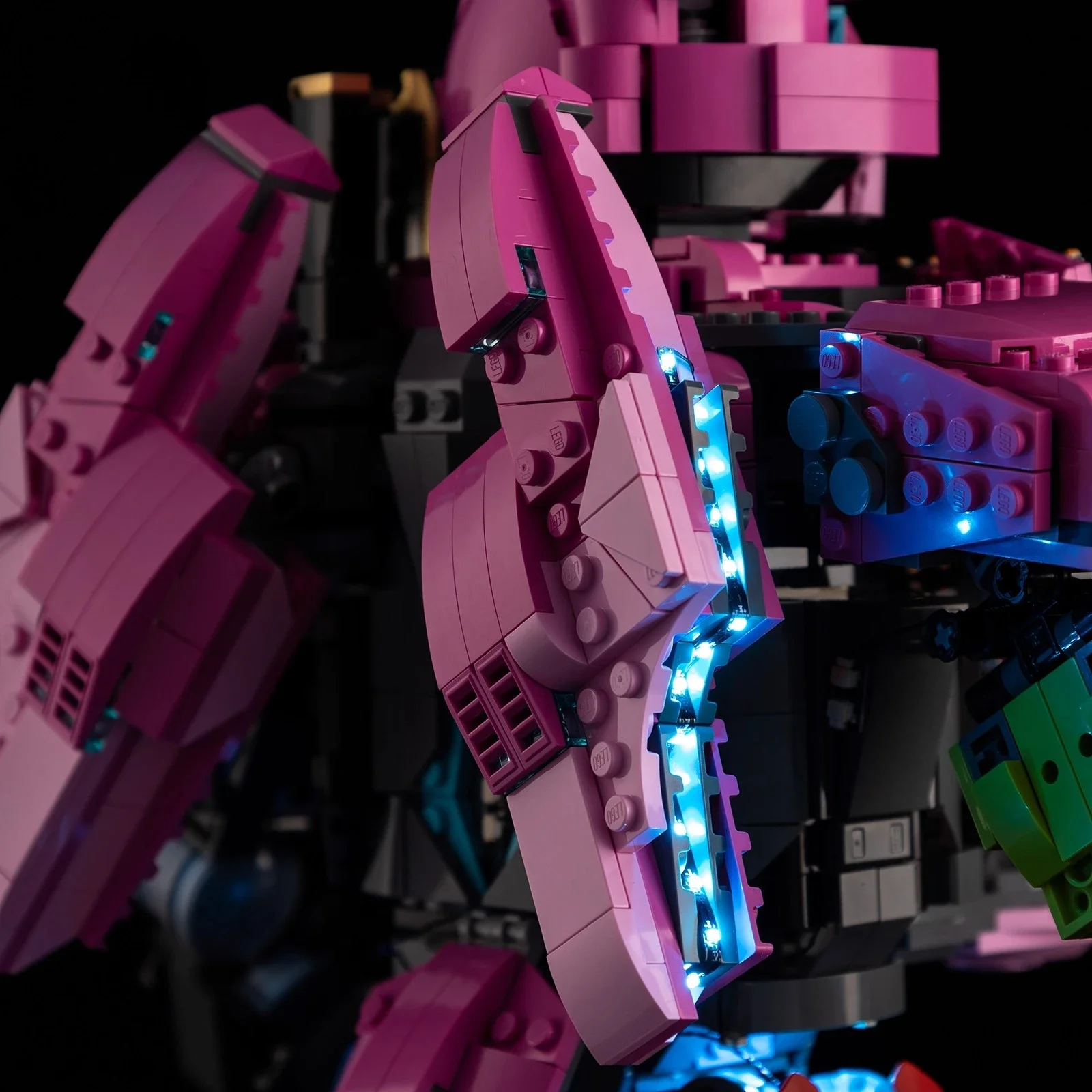 Juego de iluminación LED adecuado para el líder del equipo LEGO Mecha 77078 bloques de construcción juguetes de lámpara DIY (no incluye ladrillos modelo)