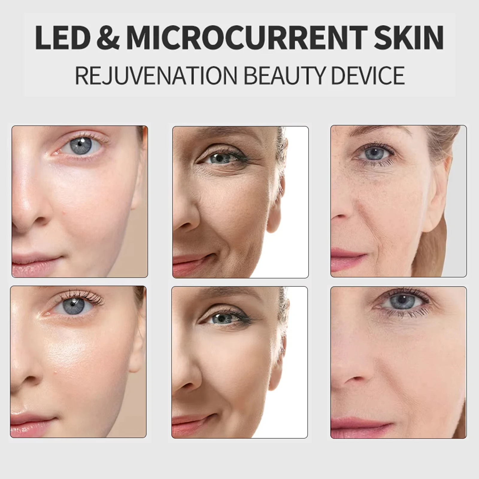 NOWY 7-kolorowy Booster Pro LED do terapii światłem na twarz, różdżka do pielęgnacji oczu, masażer oczu z czerwonym światłem, narzędzie do pielęgnacji skóry i odmładzania z niebieskim światłem