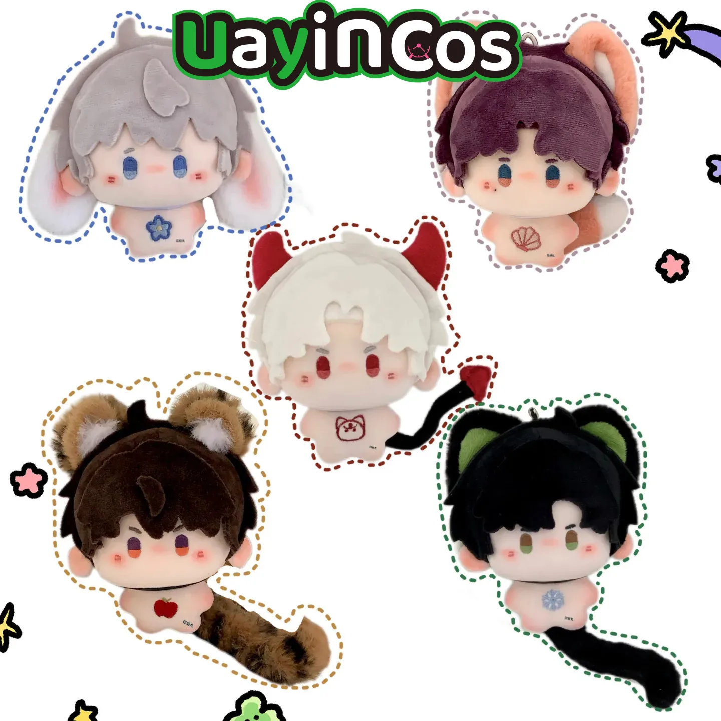 

10 см Love and Deepspace Xavier Sylus Rafayel Zayne Caleb, мягкие плюшевые куклы, одежда на день рождения, аниме, игра, брелок, сумка, игрушка Ki