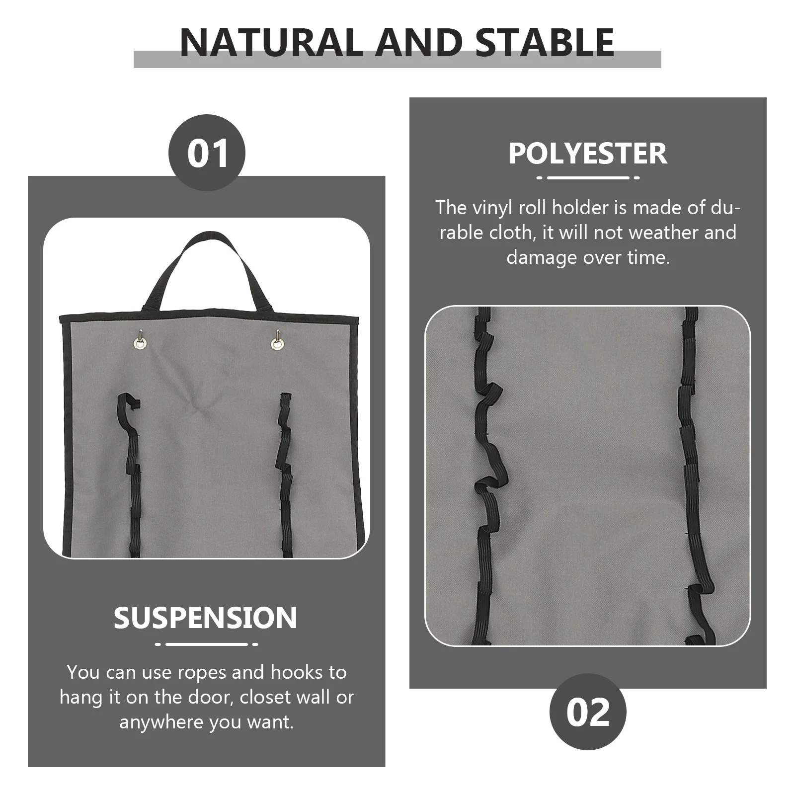 

Vinyl Storage Organizer with Multi-Layer Compartments Heavy Duty Cloth Material Wall Mounted Door Hanging Rack for Craft Room