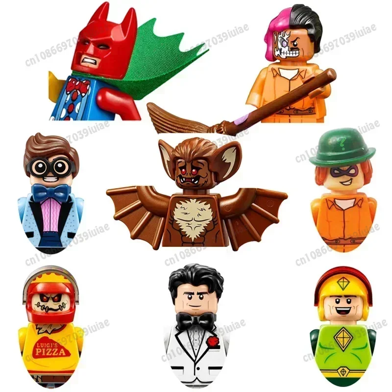 PG8042 Super Hero Batman Clown Robin Riddler Bruce Wayne Cartoon Character building block Boy Birthday Present PG140 PG146