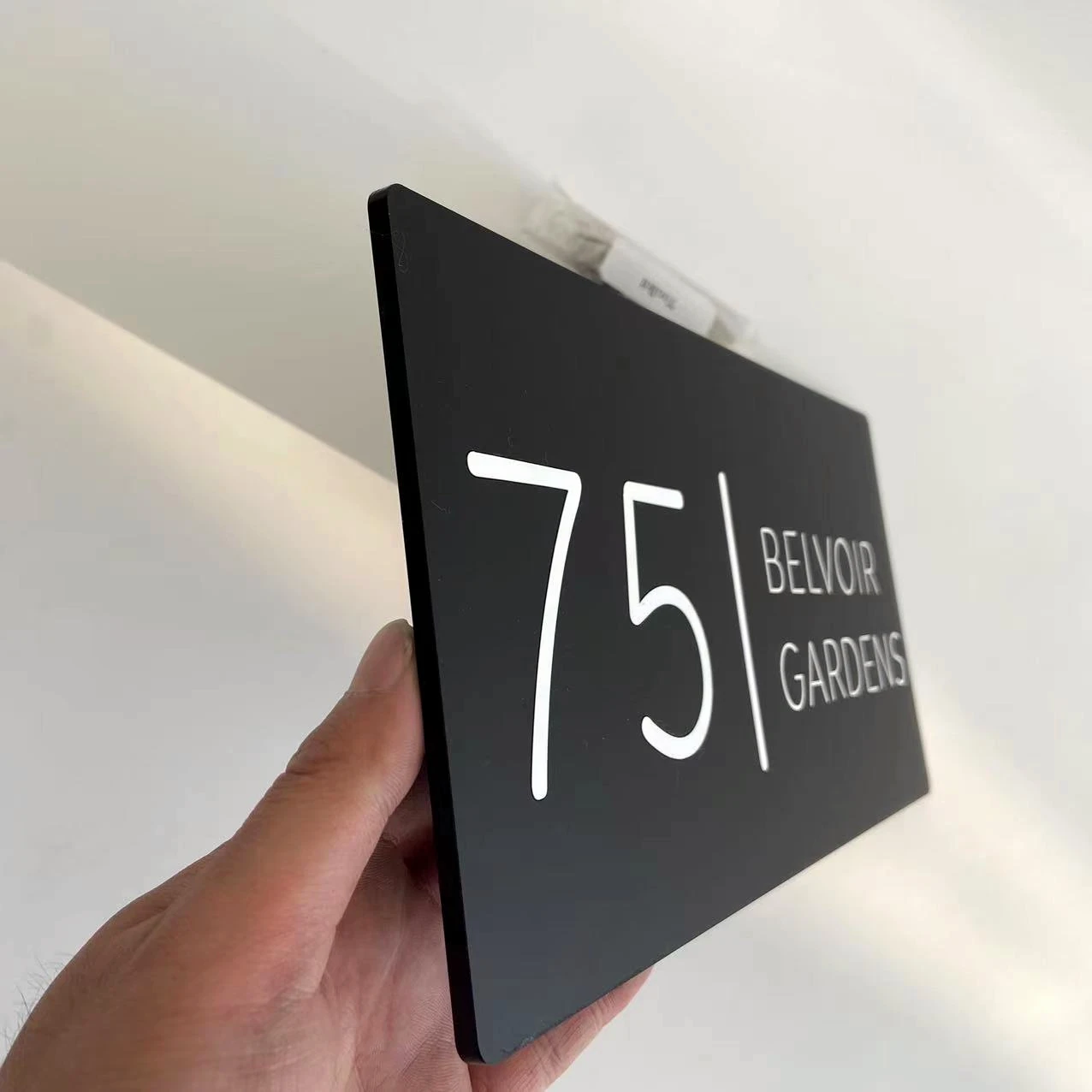 Custom Personalized Laser Cut Acrylic Modern House Numbers Floating Sign Address Number Plaques Outdoor Name Home Decor Plate