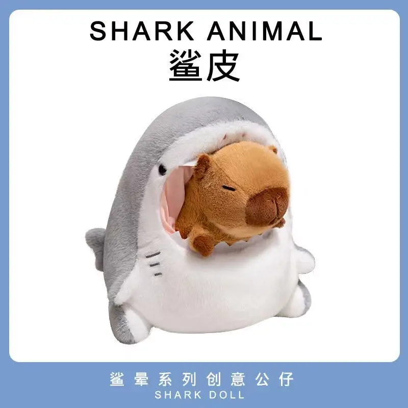 

30/40cm Simulation Shark Eating Animal Doll Stuffed Plush Toy Handmade Doll Cartoon Anime Cute Pillow Children's Gift Fun Doll
