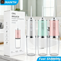 Portable Dental Water Flosser Oral Irrigator USB Rechargeable Water Floss Jet Tooth Pick 4 Tips 220ml Mouth Washing Machine