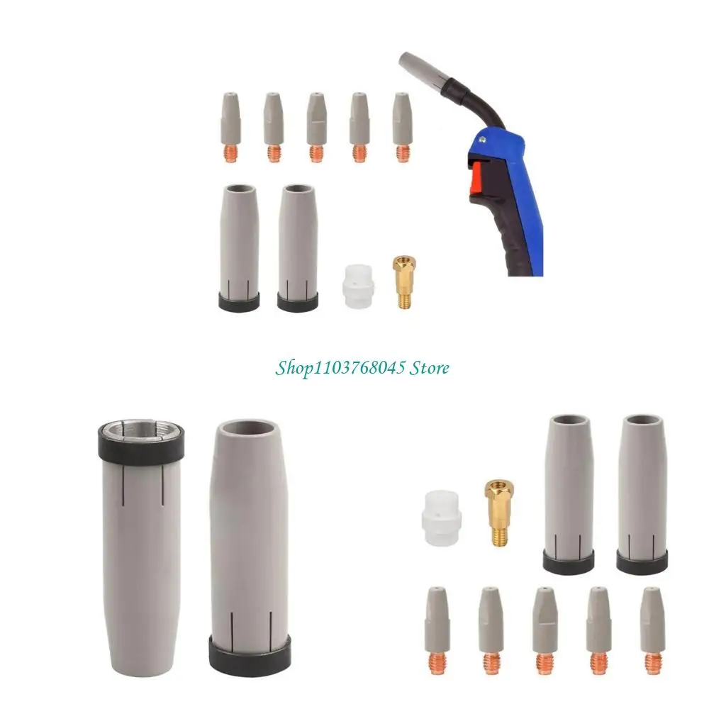 

R53F 9pcs Conductive Nozzle Rods Precisions Designs Sprays Tubes for 24KD Welding Torch