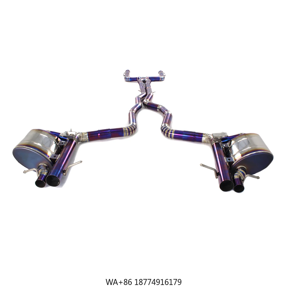 

Титановый выхлоп Catback для C63/C63S W205 4.0T 2015-2020 Valvetronic, глушитель выхлопа автомобиля