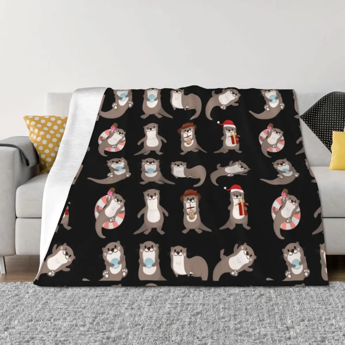 

Otter Throw Blanket Sofa Throw Shaggy Luxury Brand Blankets For Bed Blankets
