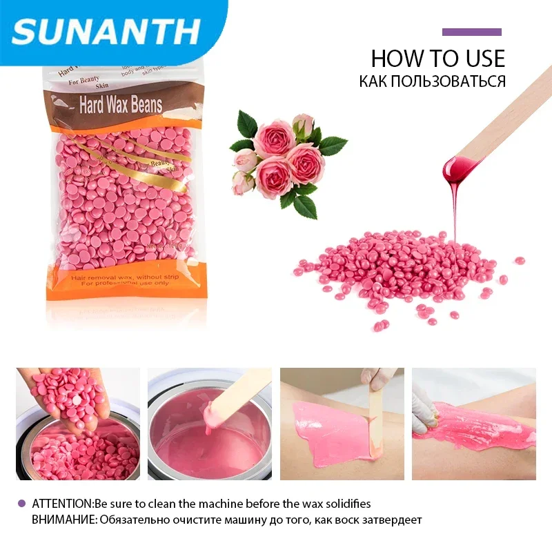 왁스 비즈 50g 포장 제모용 왁스빈 여성 남성 가정용 전신 및 브라질리언 비키니 부위 제모