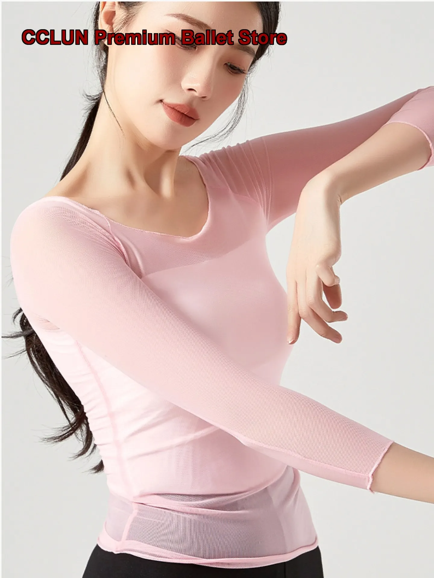 women's-dance-mesh-long-sleeve-blouse-classical-practice-body-conditioning-modern-dance-long-sleeves