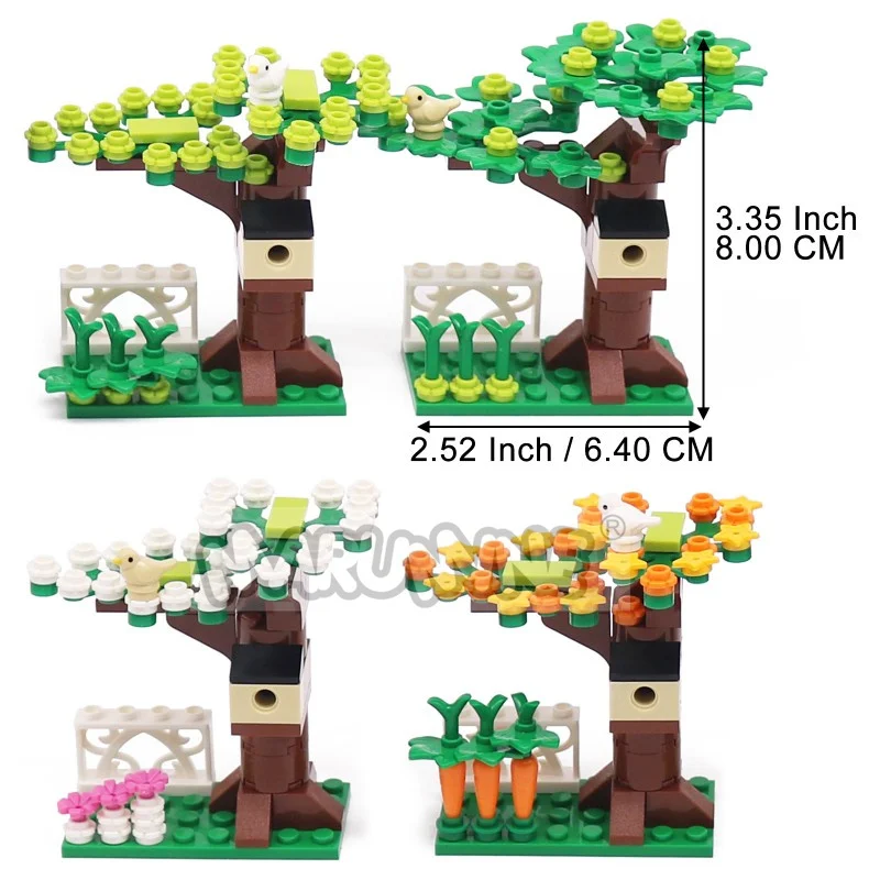 MARUMINE Kleine Deeltjes MOC Bricks Boomhut Set met Vogel 41835pb01 DIY Stad Street View Bouwstenen Plant Model Kit