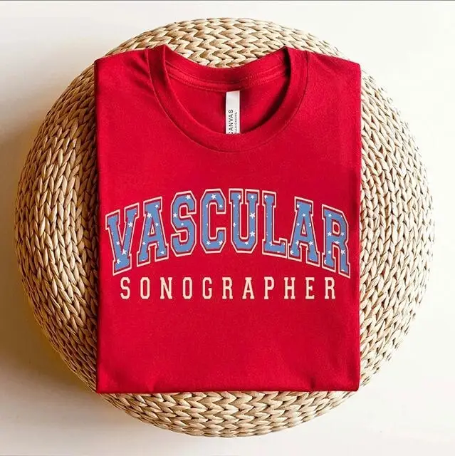 Varsity Vascular Sonographer July 4Th T Shirt Sonography Crew American Fourth Independence Day Rvt Rvs Group