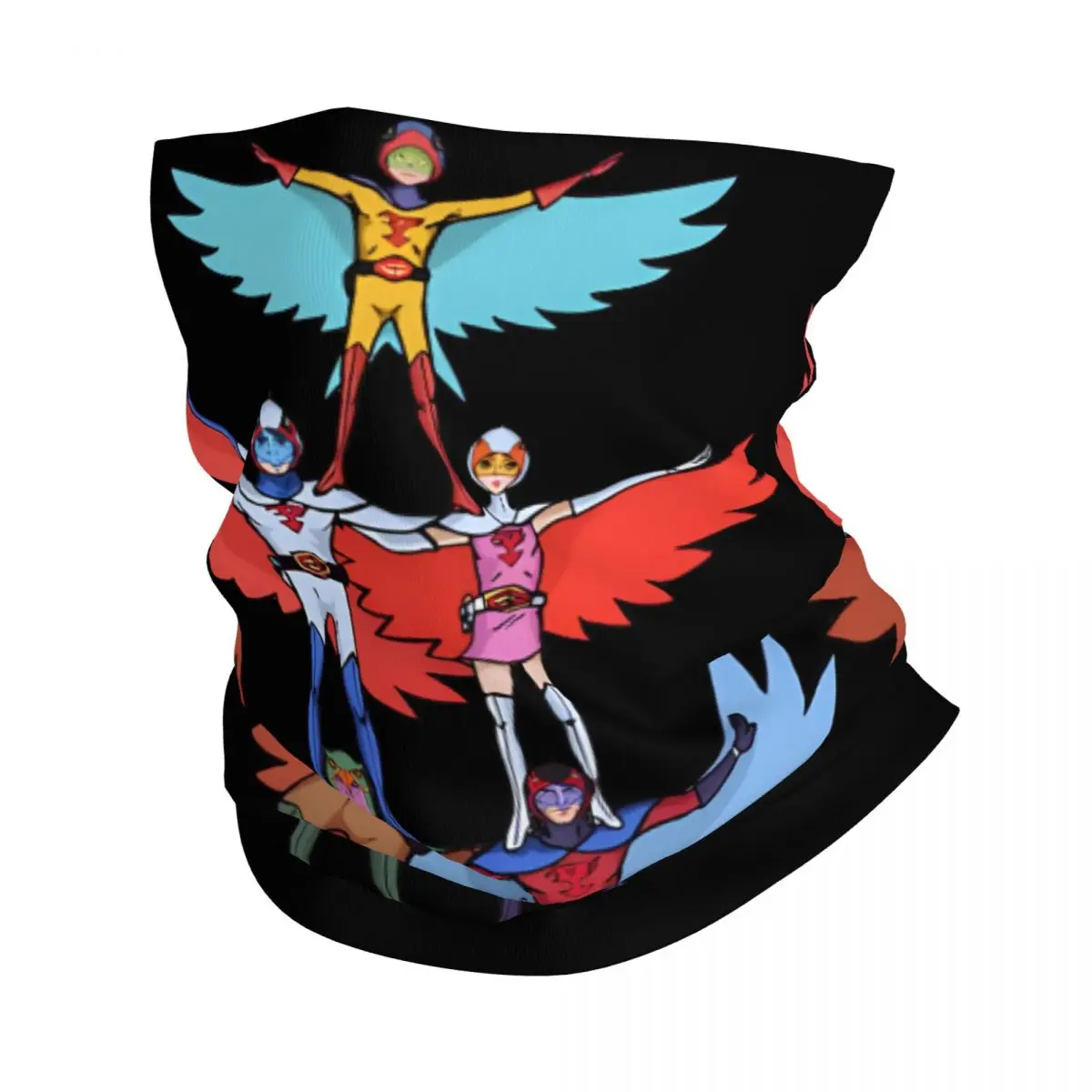 Gatchaman BOTP Science Ninja Team Gatchaman Bandana Neck Cover Motocross Face Scarf Balaclava Hiking Unisex Adult All Season