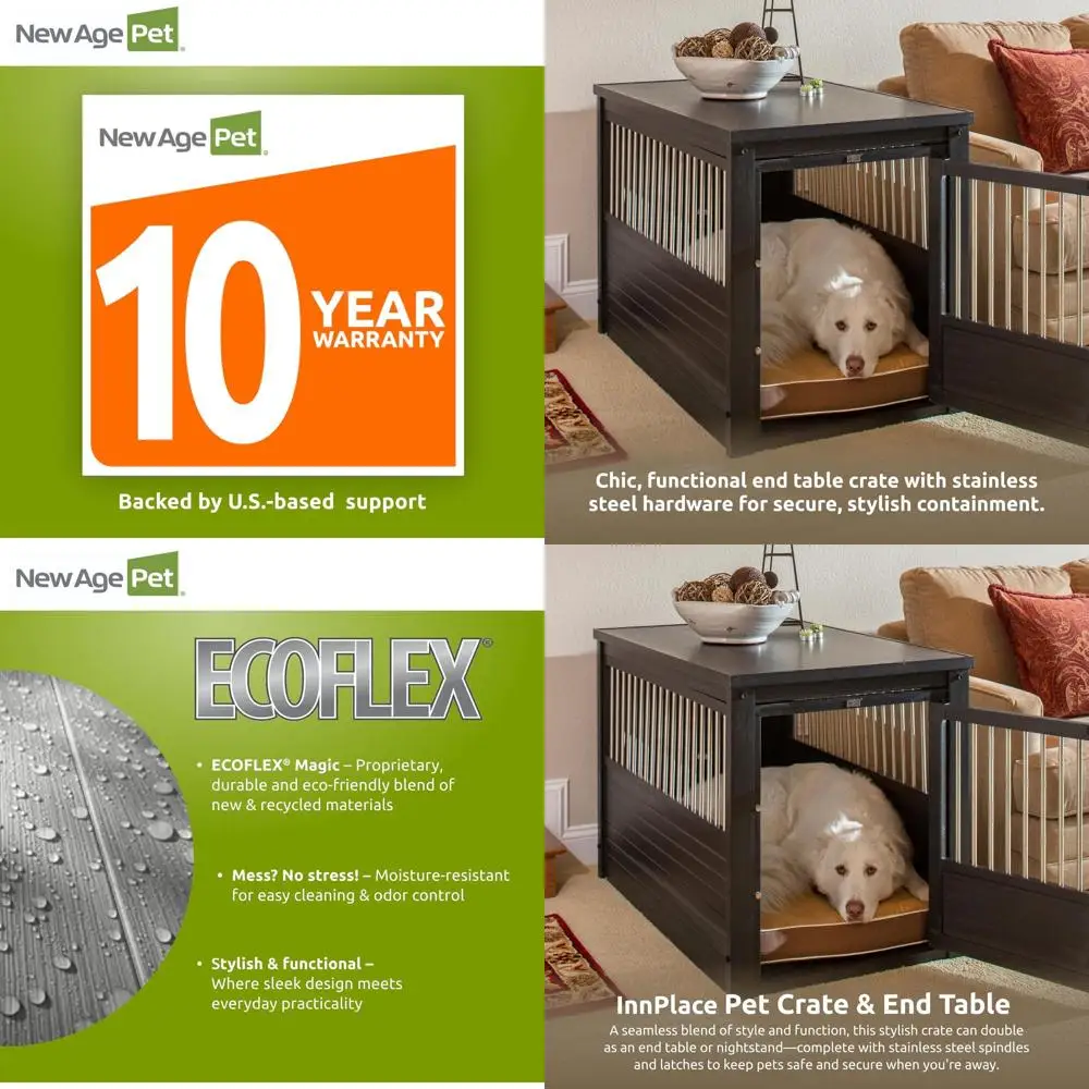 

Многофункциональный столик-клетка для домашних животных, прочная мебельная мебель-лежанка для собак мелких и крупных пород, черный